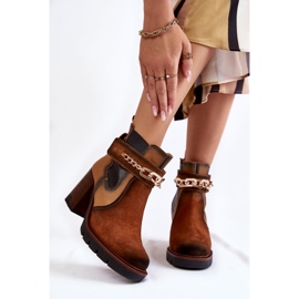 Botas de mujer en piel Maciejka 05781-29 Rojo beige marrón 1