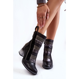 Botas Altas Mujer en Piel Maciejka 05647-01 Negro gris 1