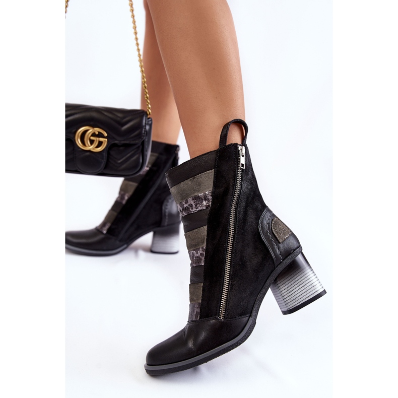 Botas Altas Mujer en Piel Maciejka 05647-01 Negro gris 2