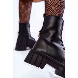 Sergio Leone Botas Calientes De Cuero En La Plataforma Telisa Negra negro 5