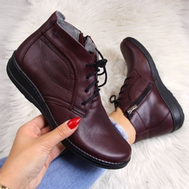Botas de piel con aislamiento cereza Helios W 612-2 rojo 1