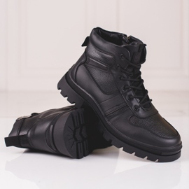SHELOVET Botas de invierno para hombre con aislamiento de piel. negro 2