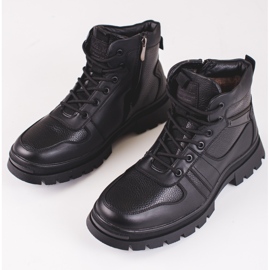 SHELOVET Botas de invierno para hombre con aislamiento de piel. negro 3