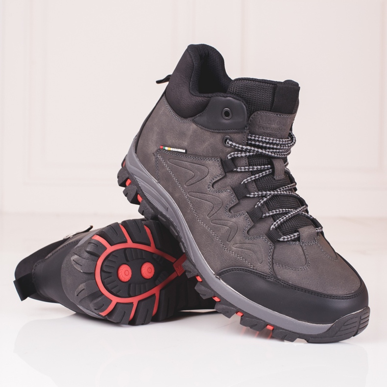 Botines altos de hombre con protector. gris 1 Botines altos de hombre con protector. gris 1