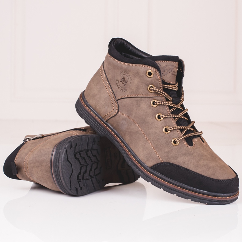 Botas altas de hombre Shelovet beige marrón 1