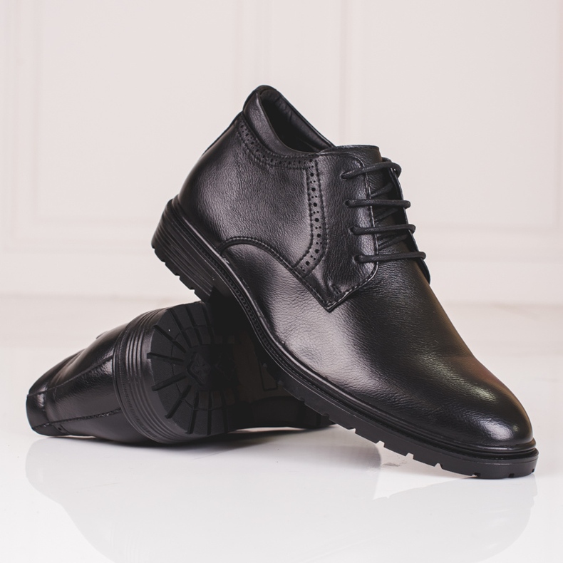 Zapatos de hombre fabricados en ecopiel Shelovet negro 1