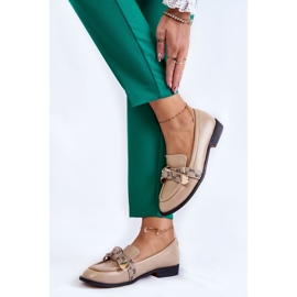 WS1 Mocasines Mujer Piel Lazo Dayes Beige 5