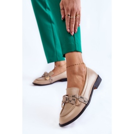 WS1 Mocasines Mujer Piel Lazo Dayes Beige 2