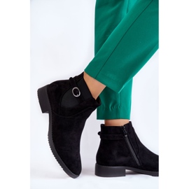 PJ1 Botines Mujer Gamuza Cálida Jodhpur Negro Janette 5