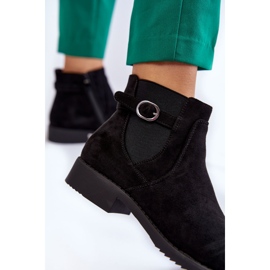 PJ1 Botines Mujer Gamuza Cálida Jodhpur Negro Janette 4
