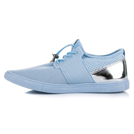 Seastar Zapatos deportivos con cordón azul gris 1