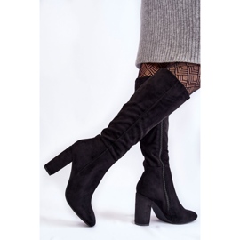 PA1 Botas Cálidas De Ante Con Tacón Black Obsessive negro 4