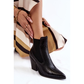 PA1 Botas Vaqueras de Mujer Negras Piel de Serpiente Warren negro 6
