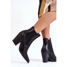 PA1 Botas Vaqueras de Mujer Negras Piel de Serpiente Warren negro 5