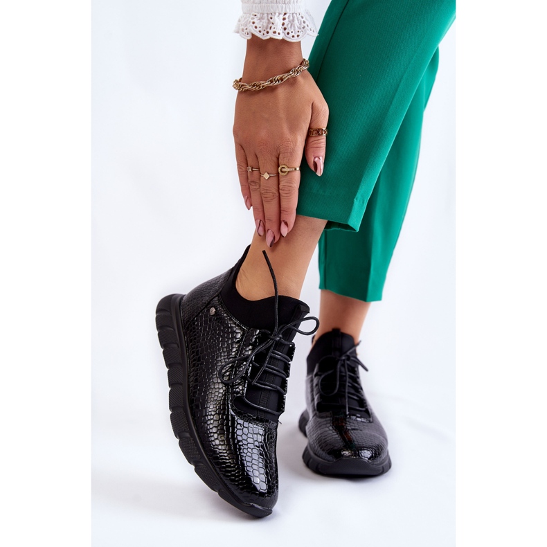 Vinceza Zapatillas deportivas ligeras sin cordones para mujer Negro Soroco 1