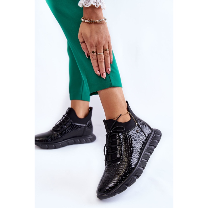 Vinceza Zapatillas deportivas ligeras sin cordones para mujer Negro Soroco 2