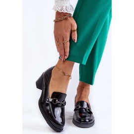 Vinceza Zapatos De Salón De Piel Sobre Un Pilar Con Adorno Semila Negro 6