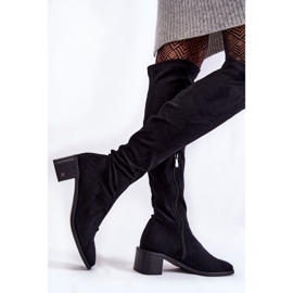 Vinceza Botas Sobre La Rodilla Mujer Ante Negro Hessa 4