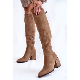 Vinceza Botas De Mujer Con Tacón Ante Beige Corrig 2 Vinceza Botas De Mujer Con Tacón Ante Beige Corrig 2