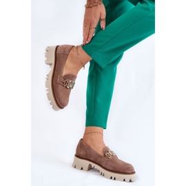 Zapatos de ante marrón con adorno de Laura Messi 5