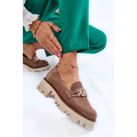 Zapatos de ante marrón con adorno de Laura Messi 6