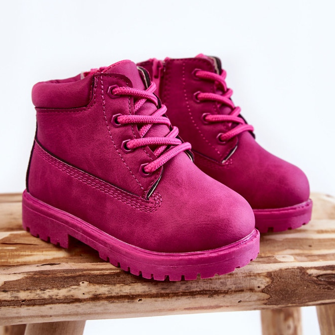 Botas Infantiles De Aviador Con Cremalleras Fucsia Dexter rosa 1