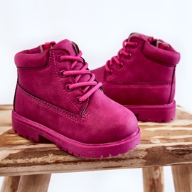 Botas Infantiles De Aviador Con Cremalleras Fucsia Dexter rosa 2