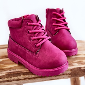 Botas Infantiles De Aviador Con Cremalleras Fucsia Dexter rosado 5