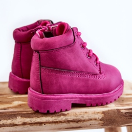 Botas Infantiles De Aviador Con Cremalleras Fucsia Dexter rosado 4