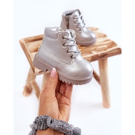Botas Infantiles Trapper con Cremallera Plata Dexter 3