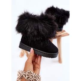 Botas De Nieve Infantiles Ariana Negras Con Pelo negro 1 Botas De Nieve Infantiles Ariana Negras Con Pelo negro 1