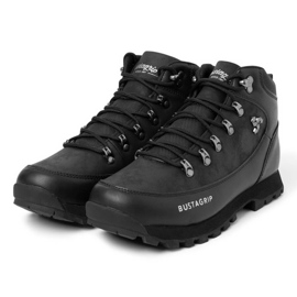 Zapatos trekking hombre Bustagrip piel negro 2