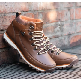 Zapatos trekking hombre piel marrón oscuro Bustagrip 8