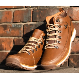 Zapatos trekking hombre piel marrón oscuro Bustagrip 7