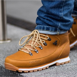 Zapatos trekking hombre piel amarillo Outback Bustagrip 4