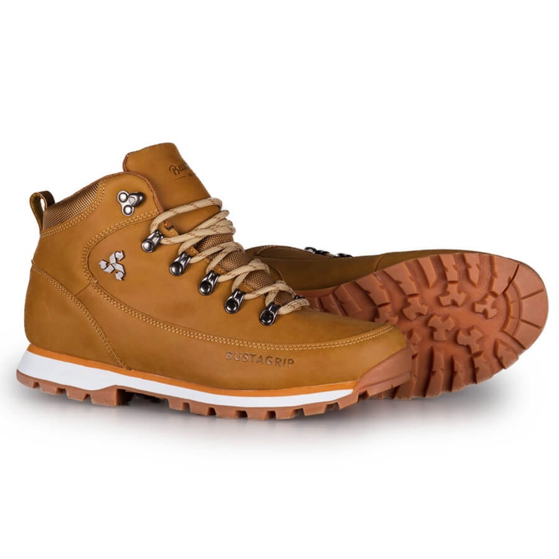Zapatos trekking hombre piel amarillo Outback Bustagrip 2