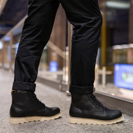 Big Star Zapatos de piel para hombre altos negros Buster Bustagrip 5