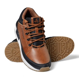 Zapatillas deportivas de hombre en piel marrón oscuro Cruiser Bustagrip 6