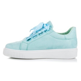 Wilady Deportivas de ante con lazo azul 3