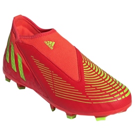 Adidas Predator Edge.3 Ll Fg Jr GW0985 botas de fútbol rojo naranjas y tintos 3