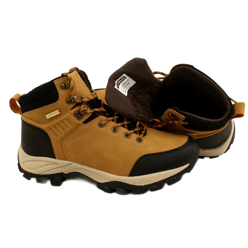 Evento Botas de trekking aislantes para hombres camello 20mn20-3317 negro 4