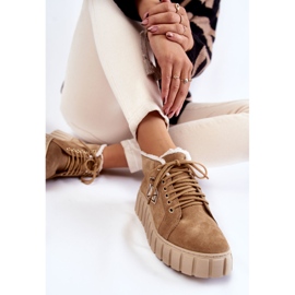 Zapatos Deportivos Ante Atados Lewski Shoes 3252/N Beige 6
