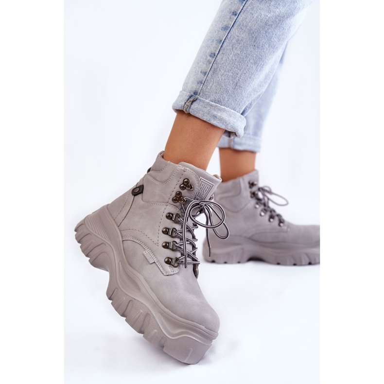 Botas Mujer Memory Foam Big Star Gris KK274367 1