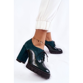 PA2 Botas lacadas de gamuza de moda en la plataforma Green Carisa verde 3