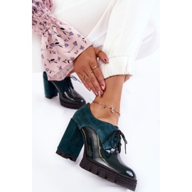 PA2 Botas lacadas de gamuza de moda en la plataforma Green Carisa verde 6