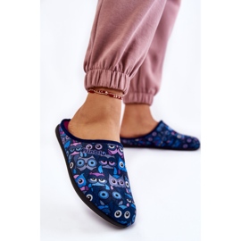 Pantuflas Caseras En Gatos Inblu GF-12-004 Azul Marino 3