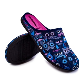 Pantuflas Caseras En Gatos Inblu GF-12-004 Azul Marino 1