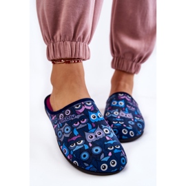 Pantuflas Caseras En Gatos Inblu GF-12-004 Azul Marino 5