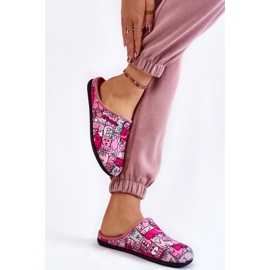 Pantuflas Caseras En Gatos Inblu GF-12-023 Rosa rosado gris 3