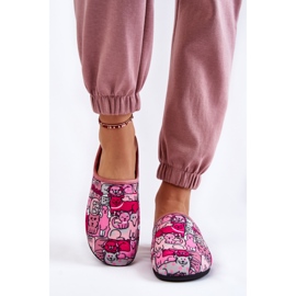 Pantuflas Caseras En Gatos Inblu GF-12-023 Rosa rosado gris 4